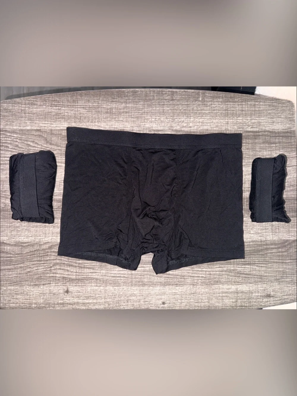 Three Men's Black Stretch Boxer Briefs - Pack